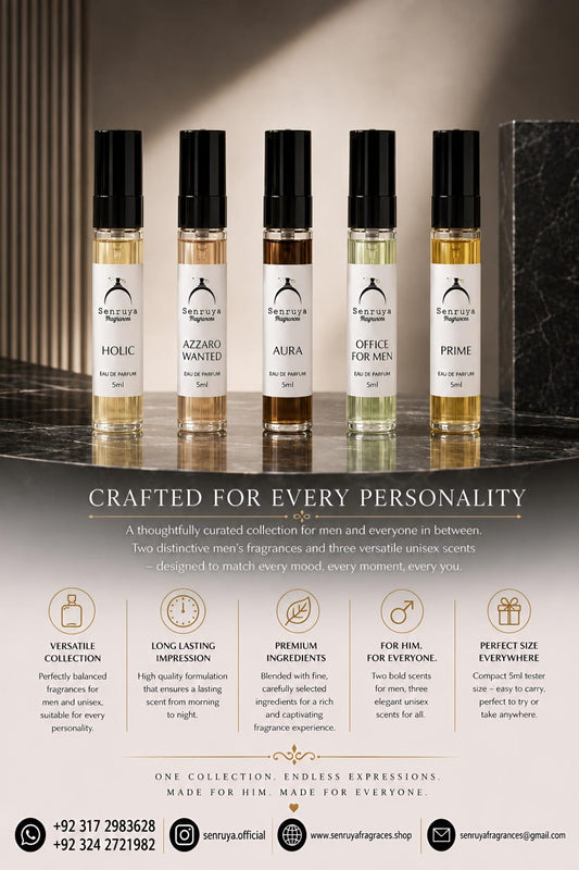 SENRUYA - MEN & UNISEX 5 TESTERS SETT